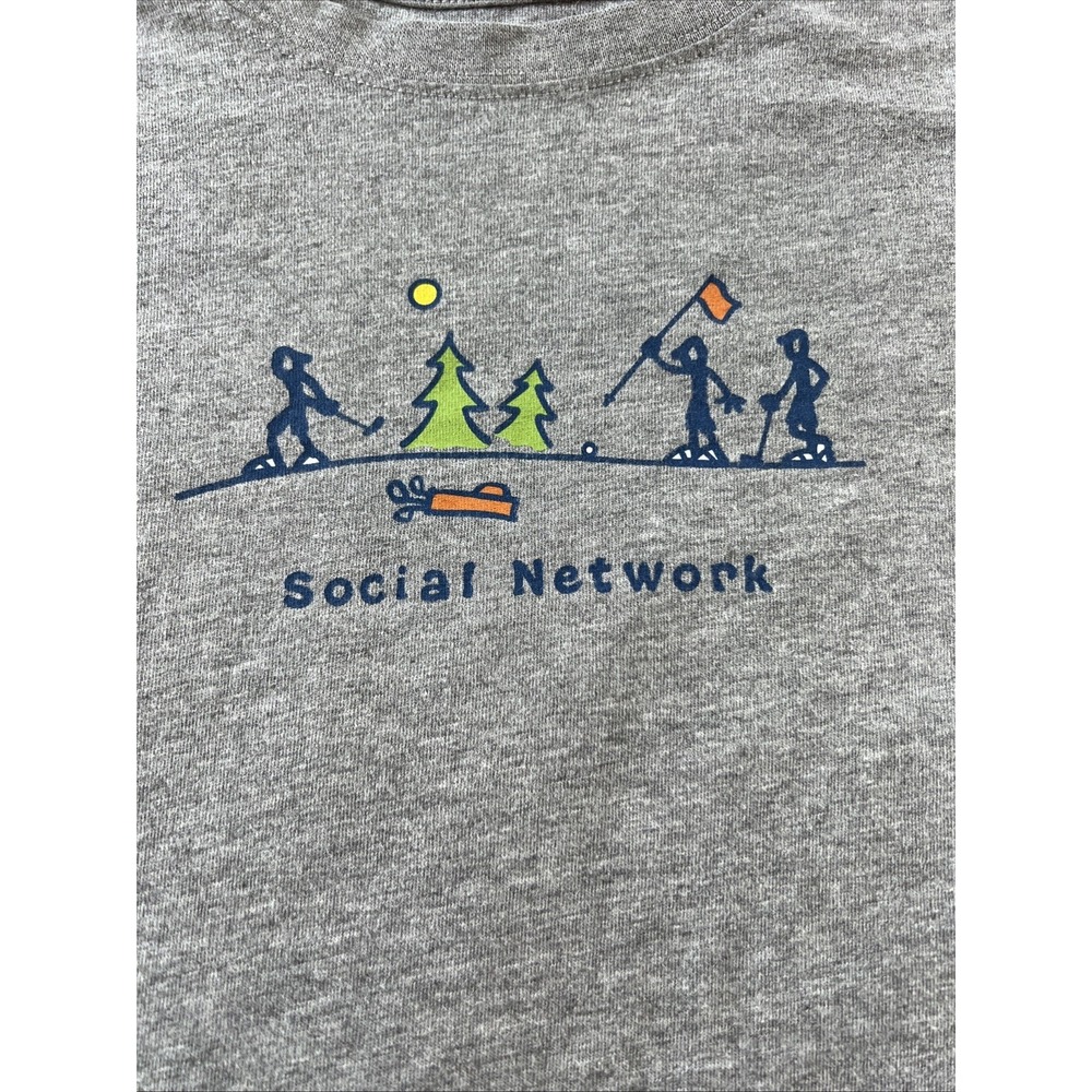 Life is Good Men's Crusher Crew Social Network Golf T Shirt Sz M